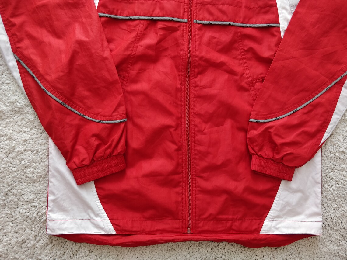 ASICS 90's Vintage Mens Track Top Jacket Running Red Etsy