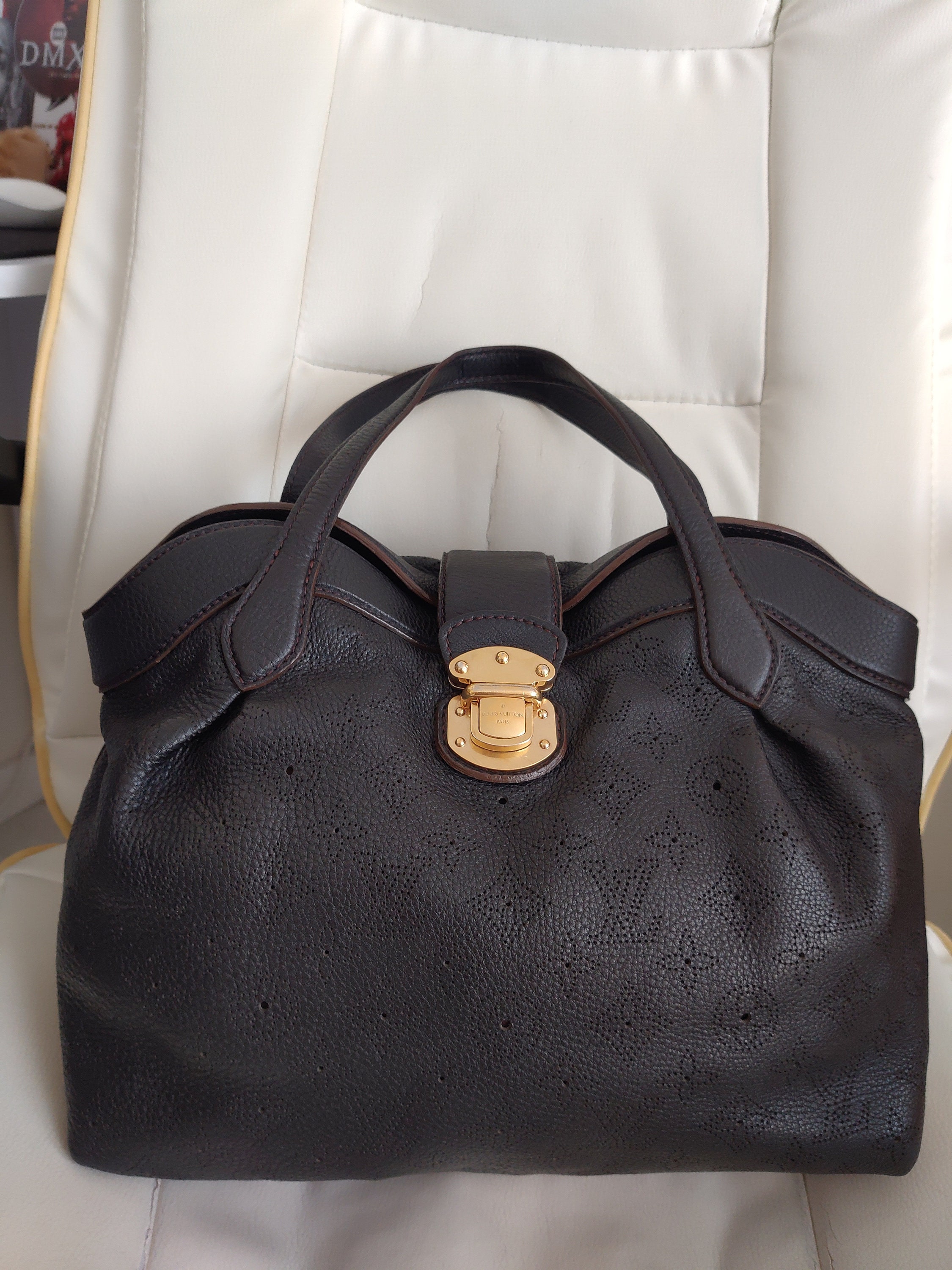 louis vuitton black satchel