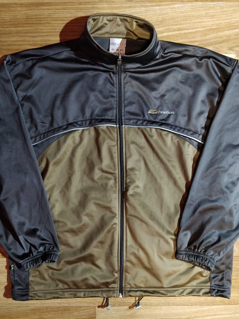 Reebok 90's Vintage Mens Tracksuit Top Jacket Brown Gray | Etsy
