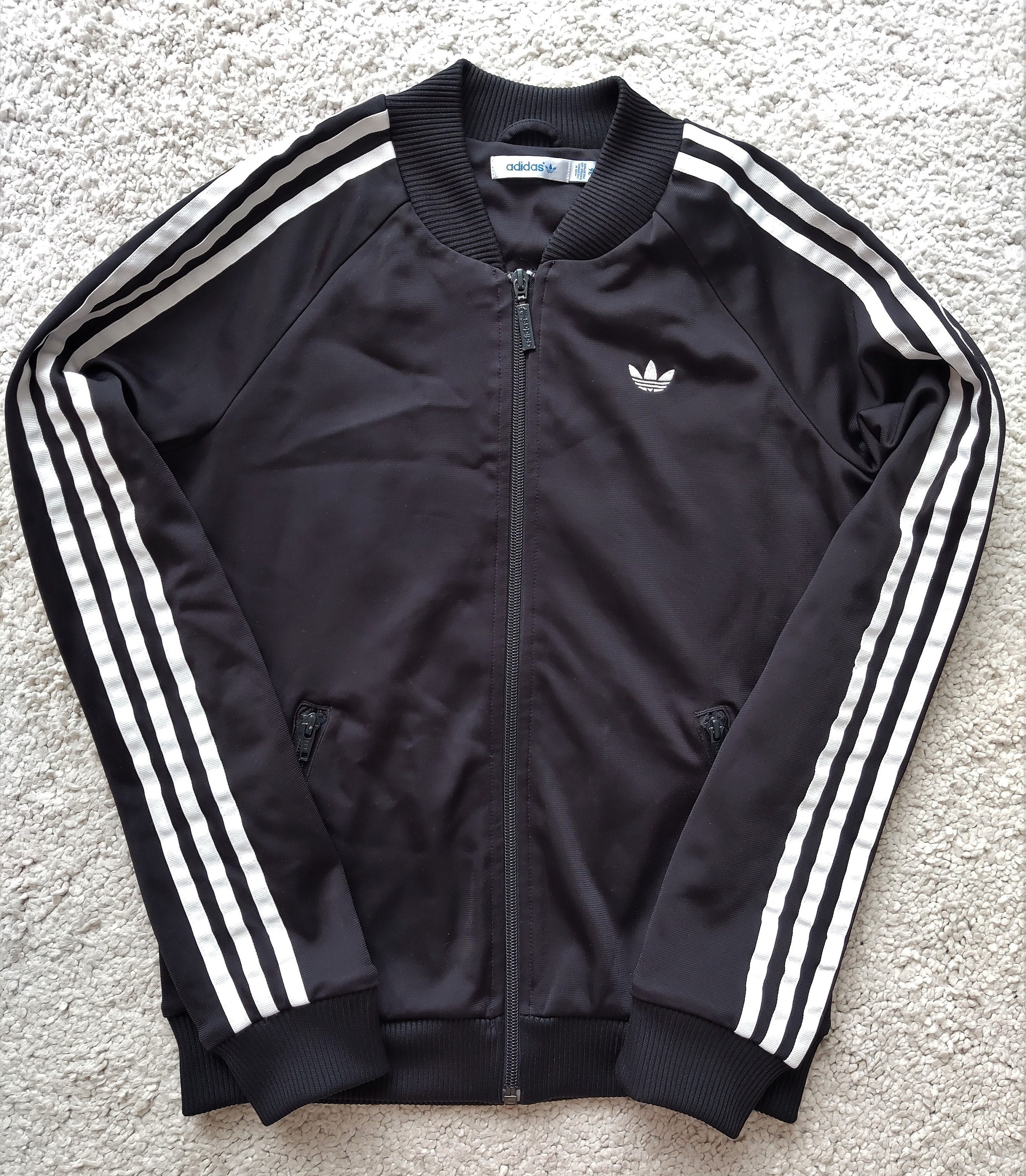 Let symbol bent Adidas Stripe Jacket - Etsy