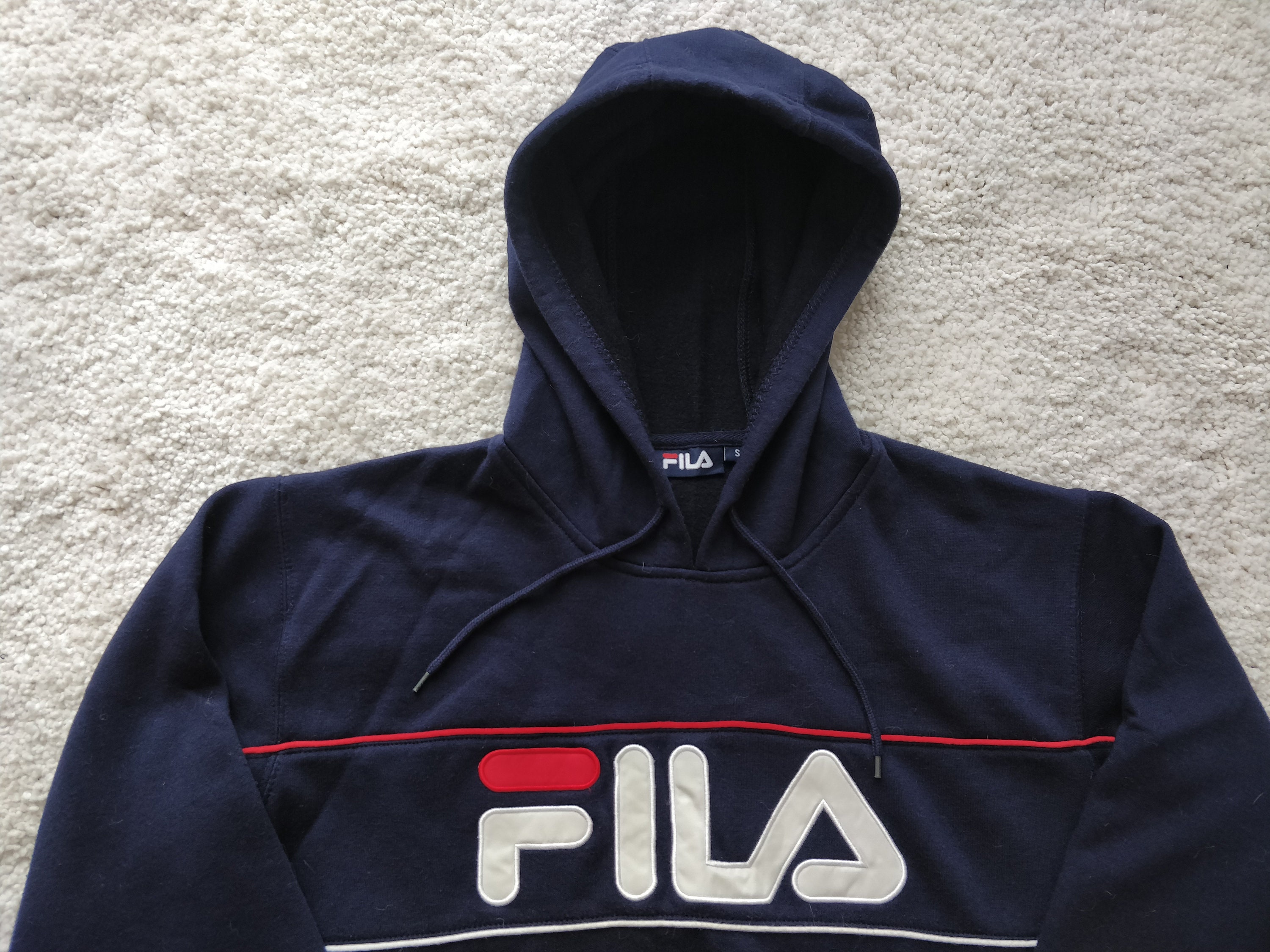 Fila Vintage Mens Hoodie Tracksuit Top Hooded Jacket Navy Blue - Etsy