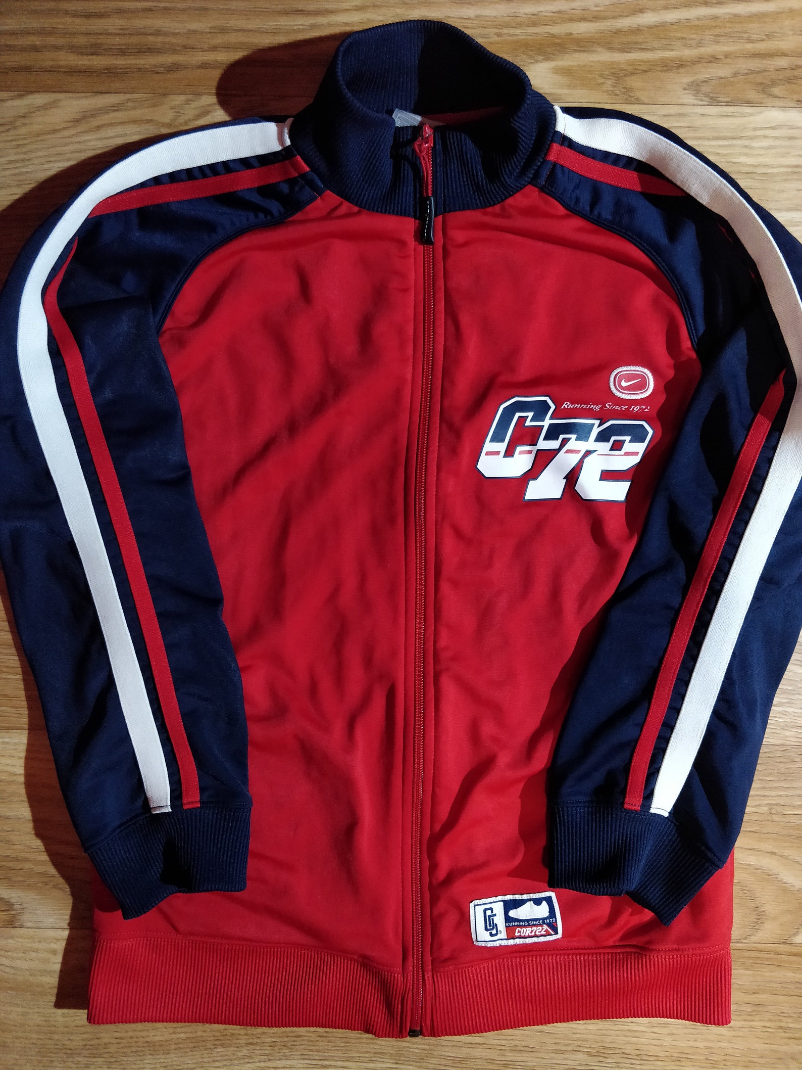 Nike COR72Z Cortez Womens Running Tracksuit Top Jacket Red Etsy