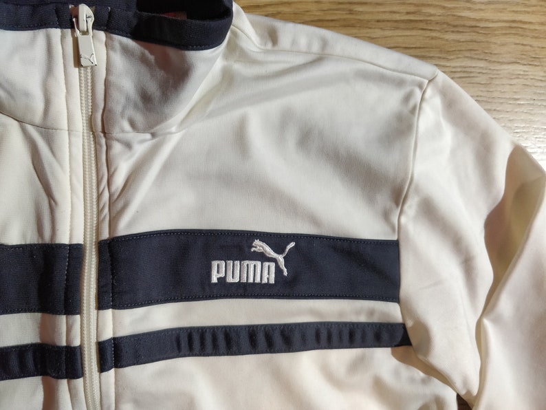 Puma 90's Vintage Womens Tracksuit Top Jacket Creme Gray - Etsy