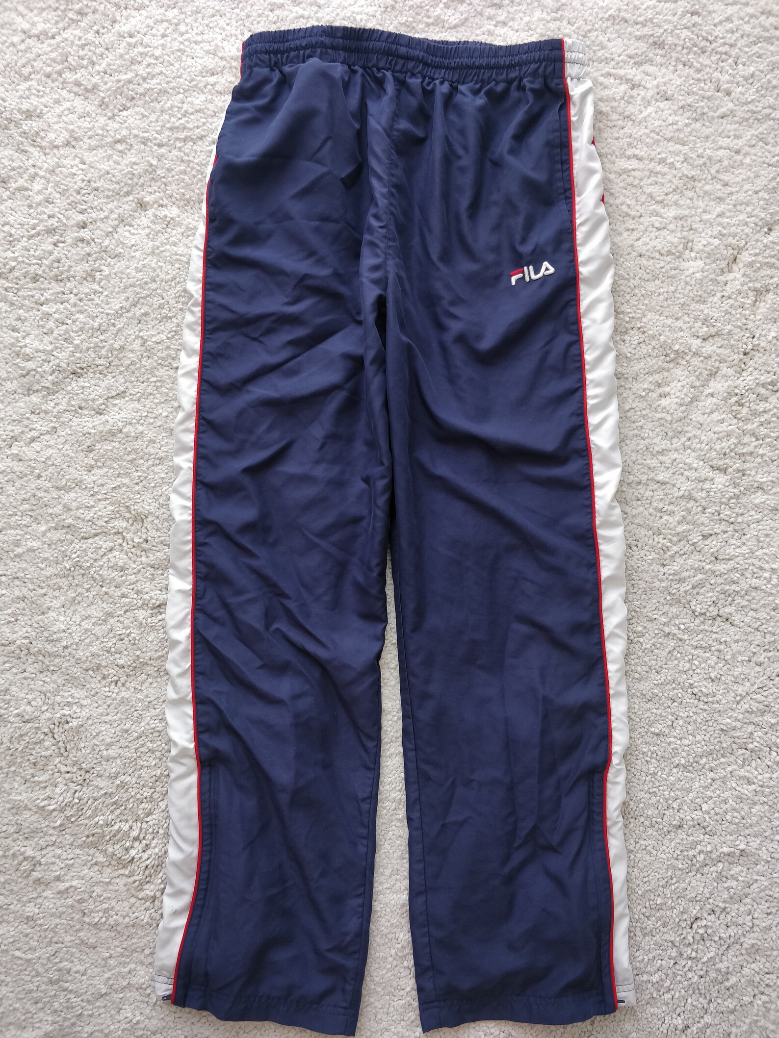 FILA 90's Vintage Mens Track Pants Trousers Navy Blue | Etsy