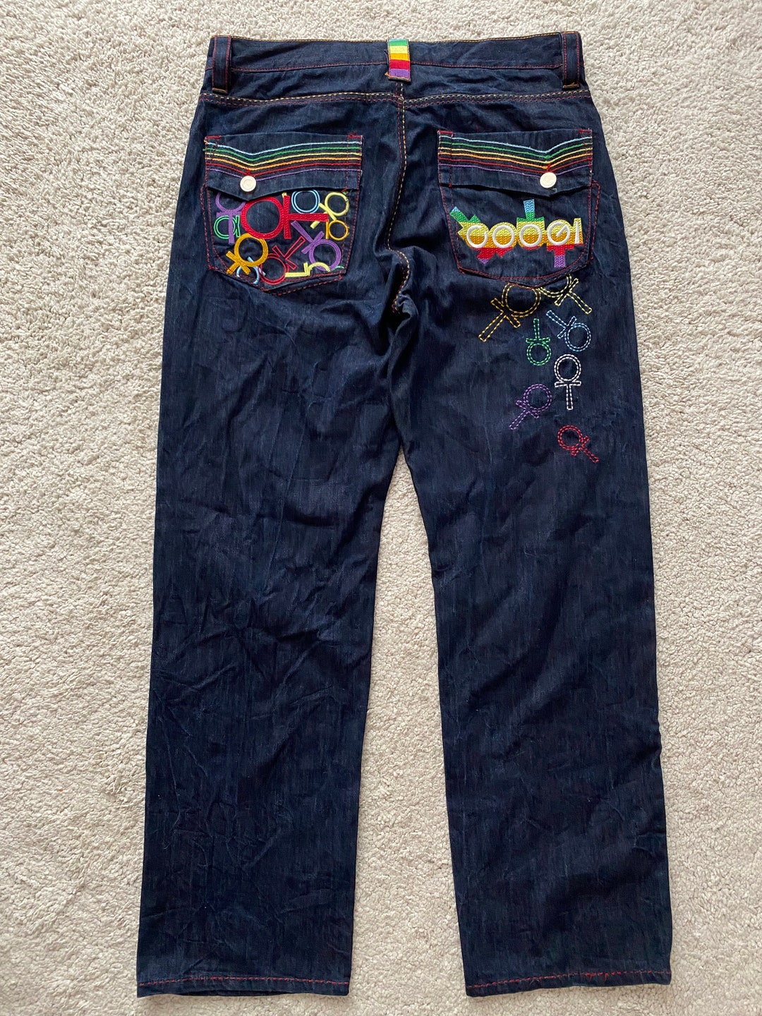 COOGI Vintage Jeans Pants Trousers Hype Navy Blue Logo - Etsy