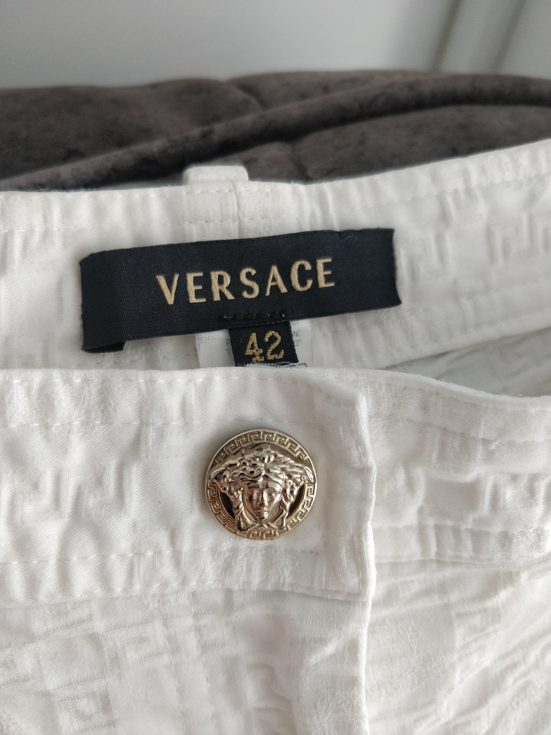 Gianni Versace Vintage Medusa Greek Key Womens Monogram Jean | Etsy