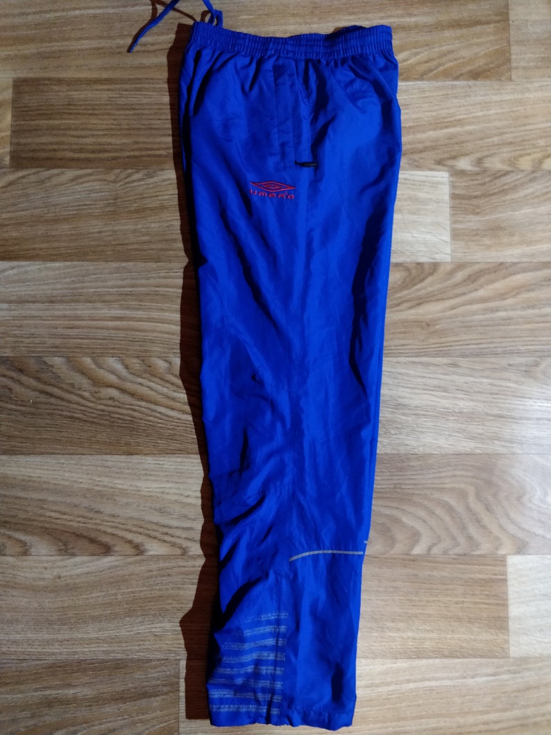 Umbro Vintage Womens Track Pants Tracksuit Trousers Running Blue
