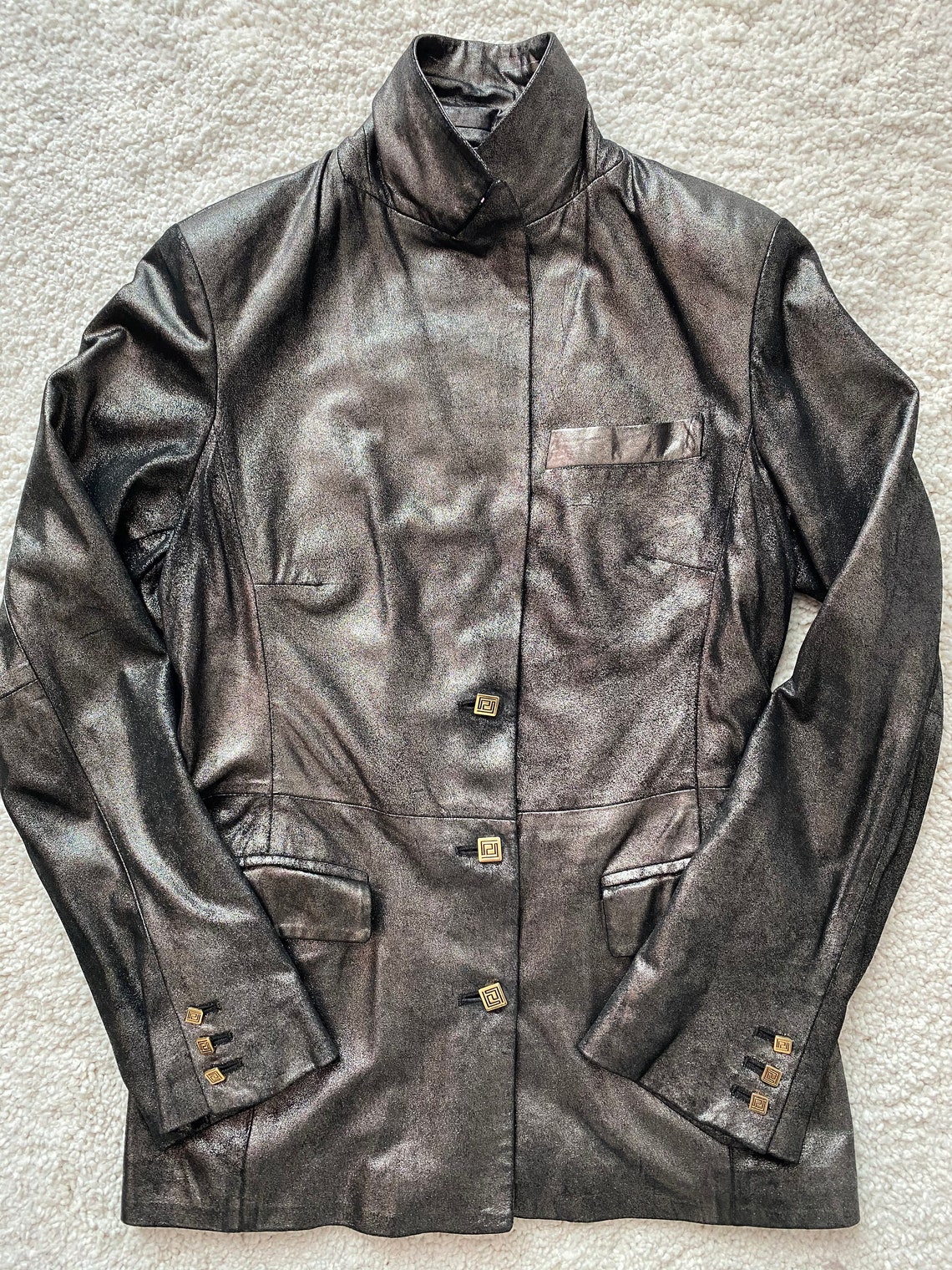 versace classic v2 leather jacket
