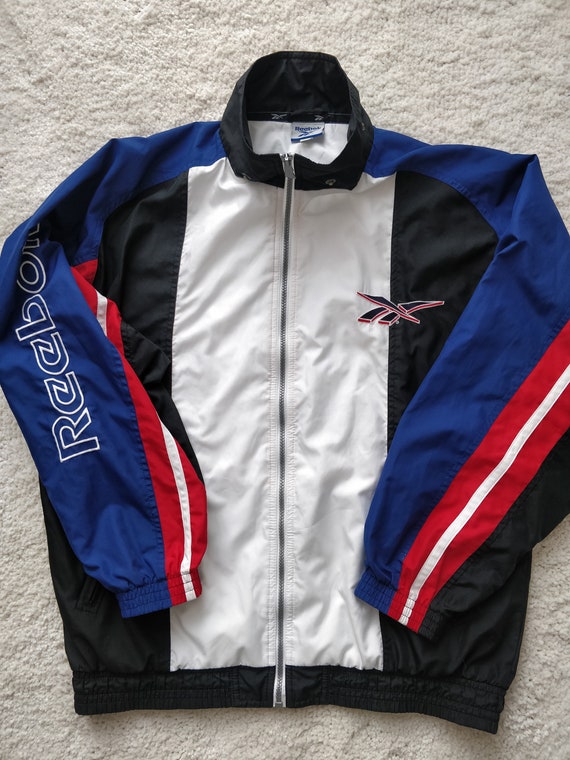 Reebok 90's Vintage Mens Tracksuit Top Jacket Mult