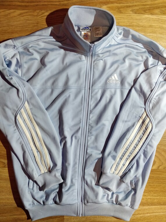 adidas tracksuit sky blue
