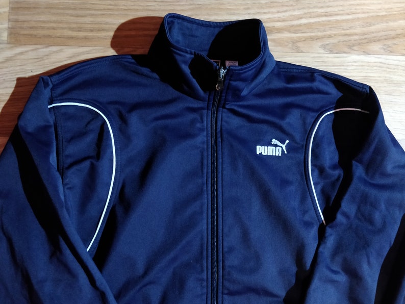 Puma 90's Vintage Womens Tracksuit Top Jacket Navy Blue - Etsy