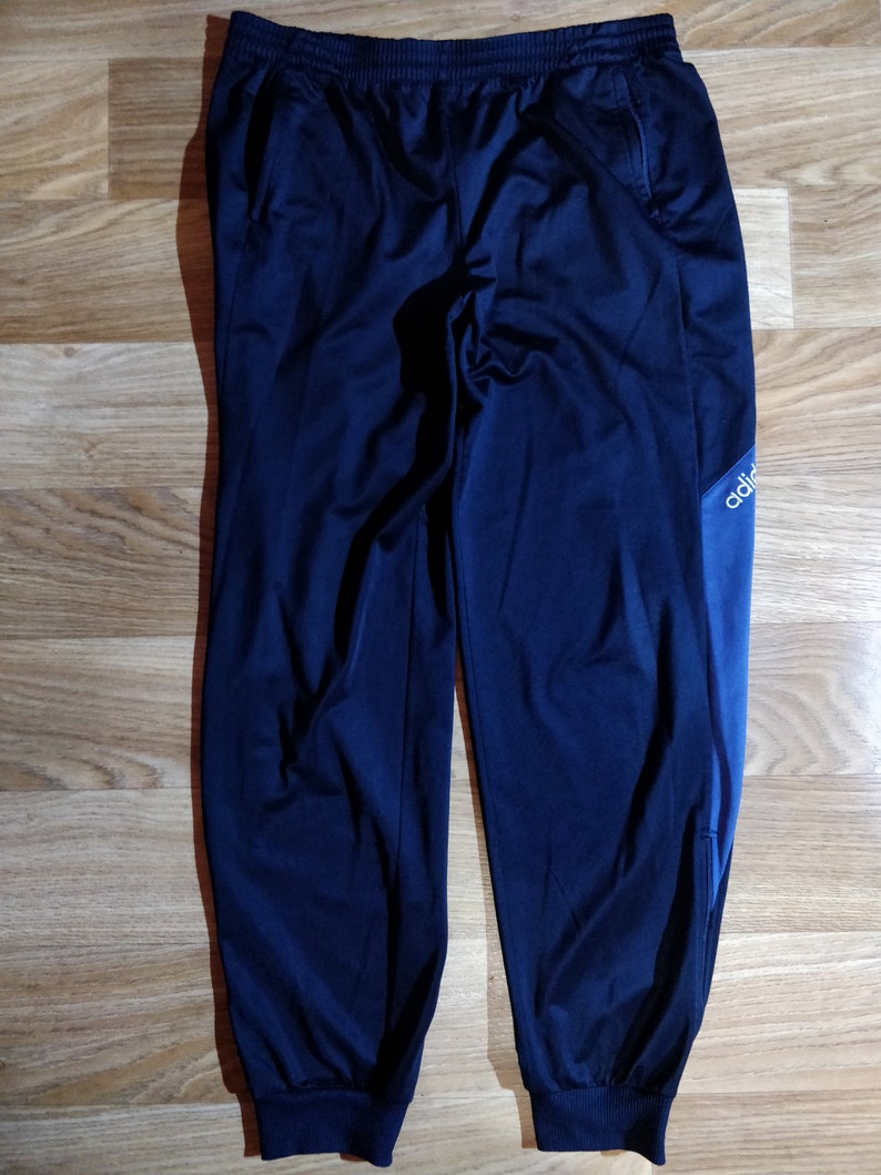 Adidas 90's Vintage Mens Track Pants Trousers Navy Blue | Etsy