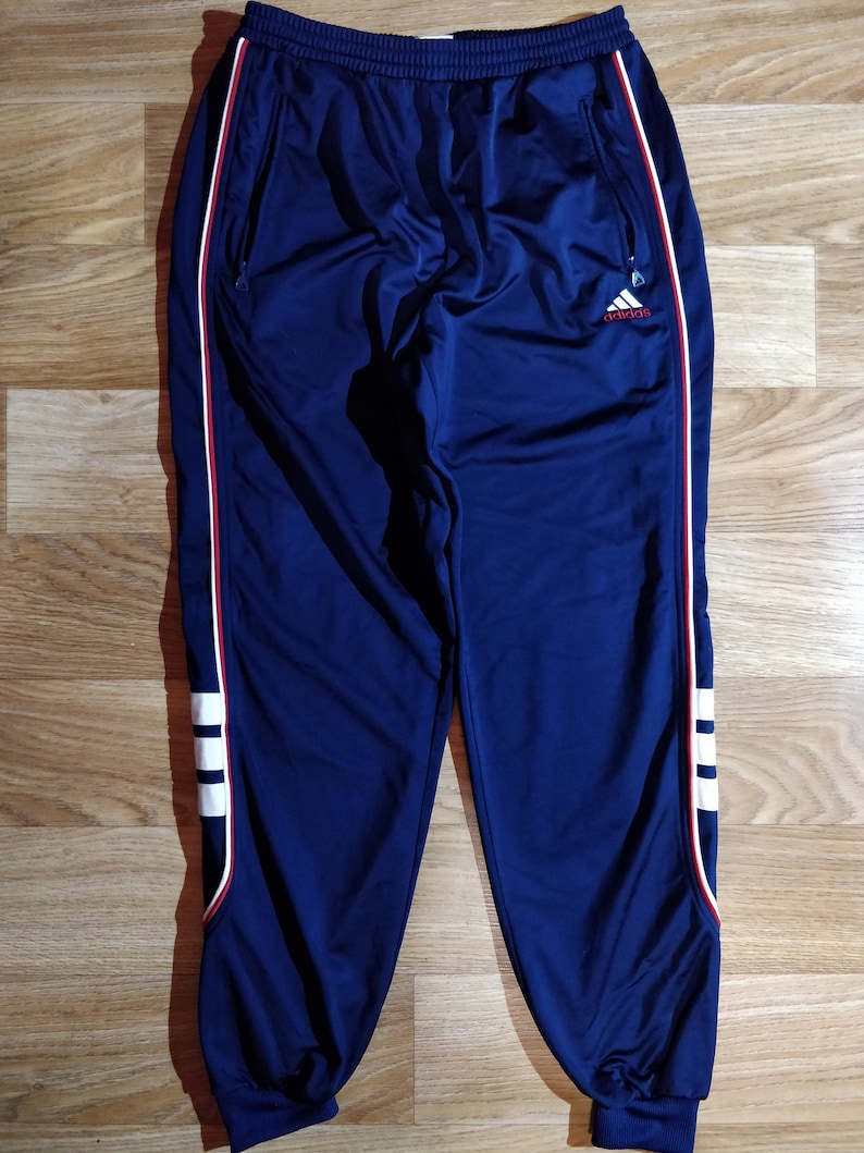 Adidas 90's Vintage Mens Tracksuit Pants Trousers Navy | Etsy