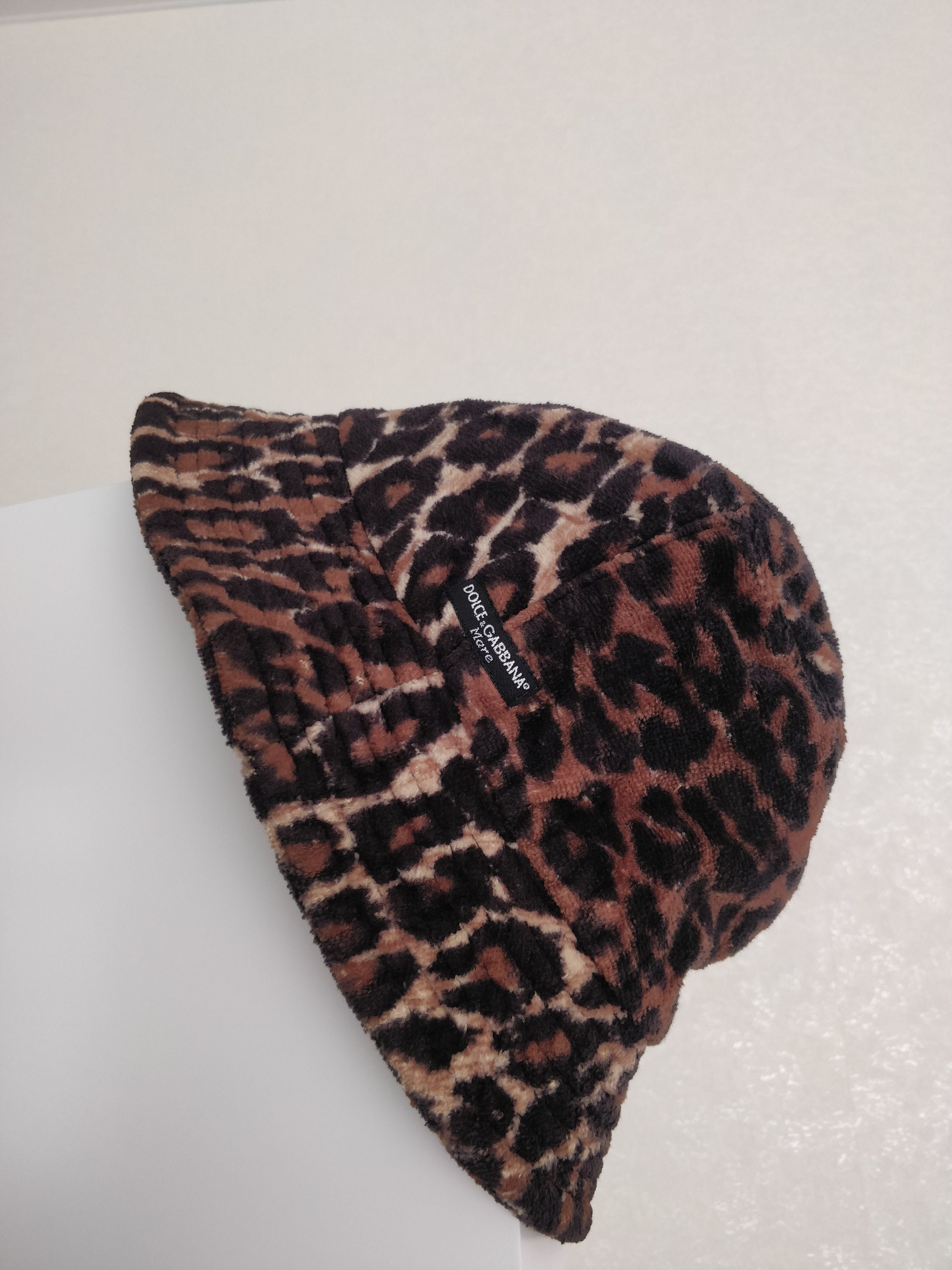 Dolce & Gabbana Mare Leopard Print Vintage Fedora Bucket Hat | Etsy