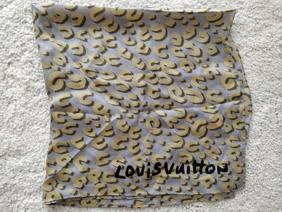 LOUIS VUITTON x Stephen Sprouse Graffiti Leopard Etole Scarf Wrap Limited  Rare