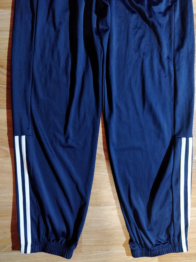 Adidas Mens Tracksuit Pants Trousers Training Navy Blue White | Etsy