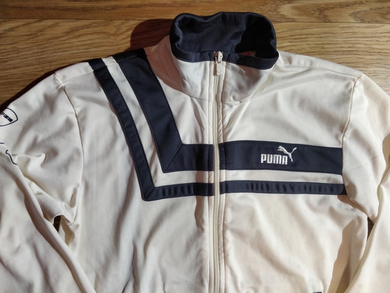 Puma 90's Vintage Womens Tracksuit Top Jacket Creme Gray - Etsy