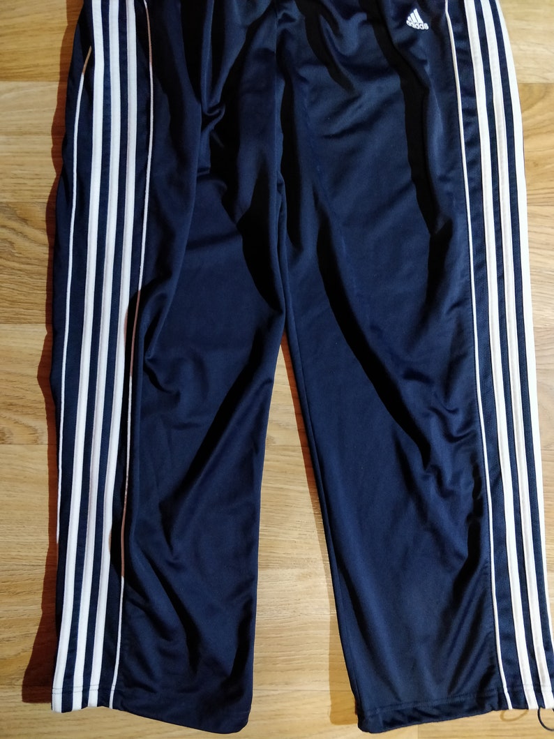 Adidas Mens Tracksuit Pants Trousers Training Navy Blue White | Etsy