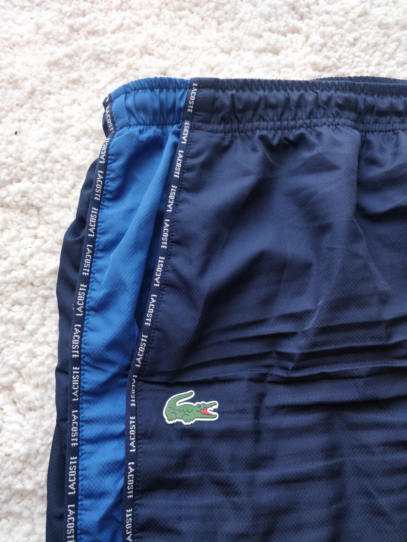 Lacoste Sport Vintage Mens Track Pants Trousers Navy Blue Hype | Etsy