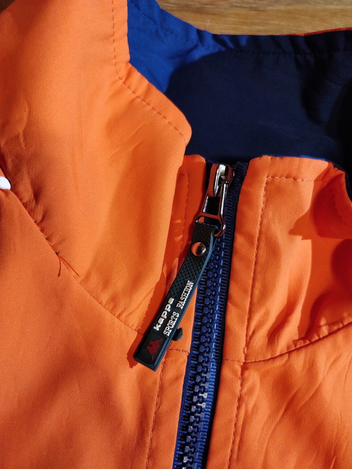 Kappa Womens Tracksuit Top Jacket Training Orange Navy Blue Etsy