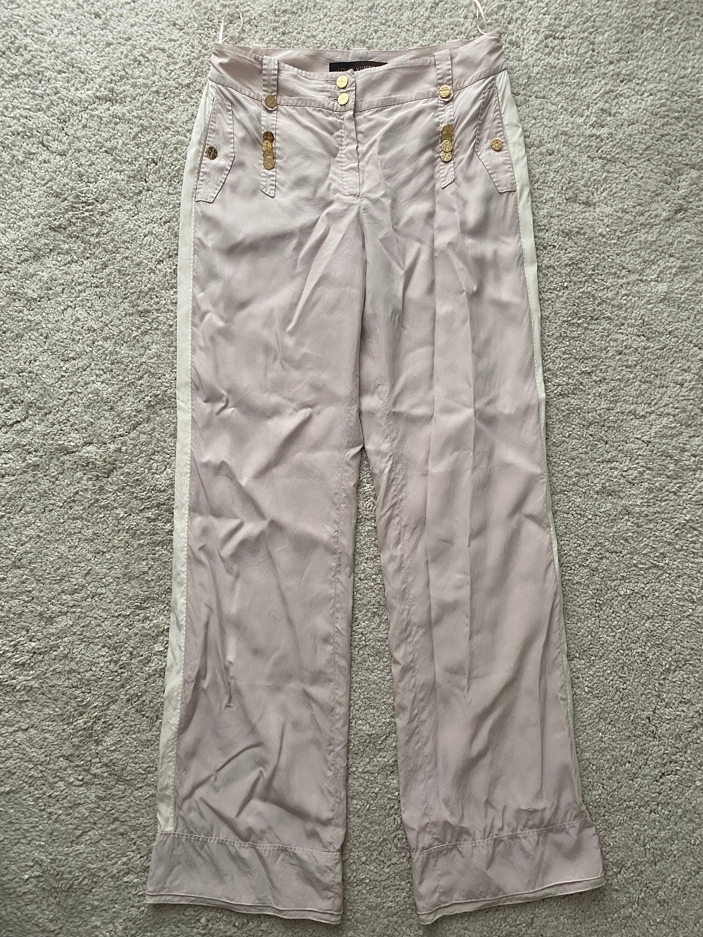 Louis Vuitton Python Monogram Pajama Shorts, Beige, 38