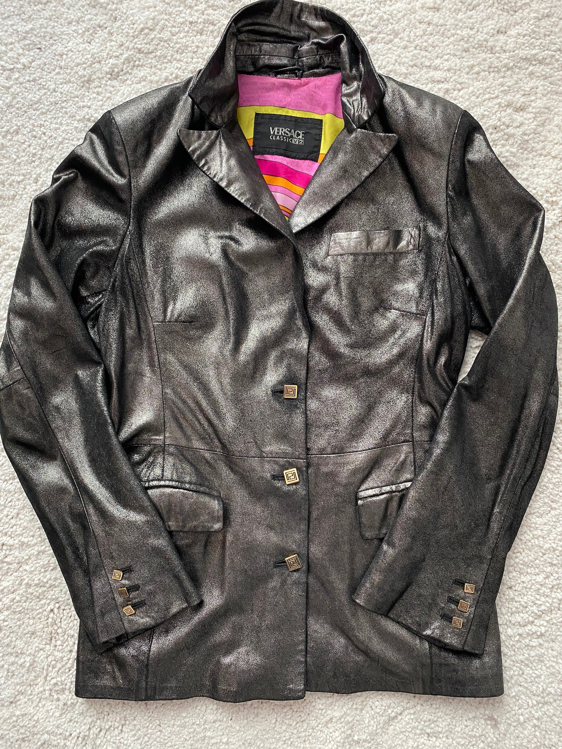 Soft Shiny Leather Jacket Blazer - Etsy 