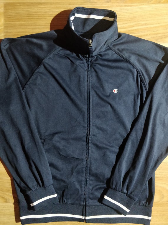 navy blue champion tracksuit