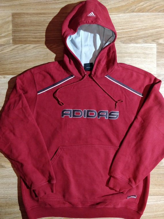 mens burgundy adidas hoodie