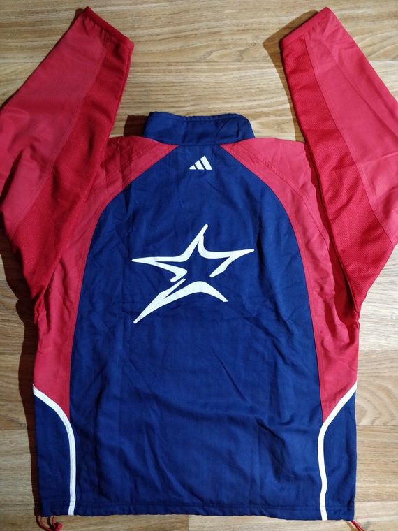 adidas blue and red tracksuit