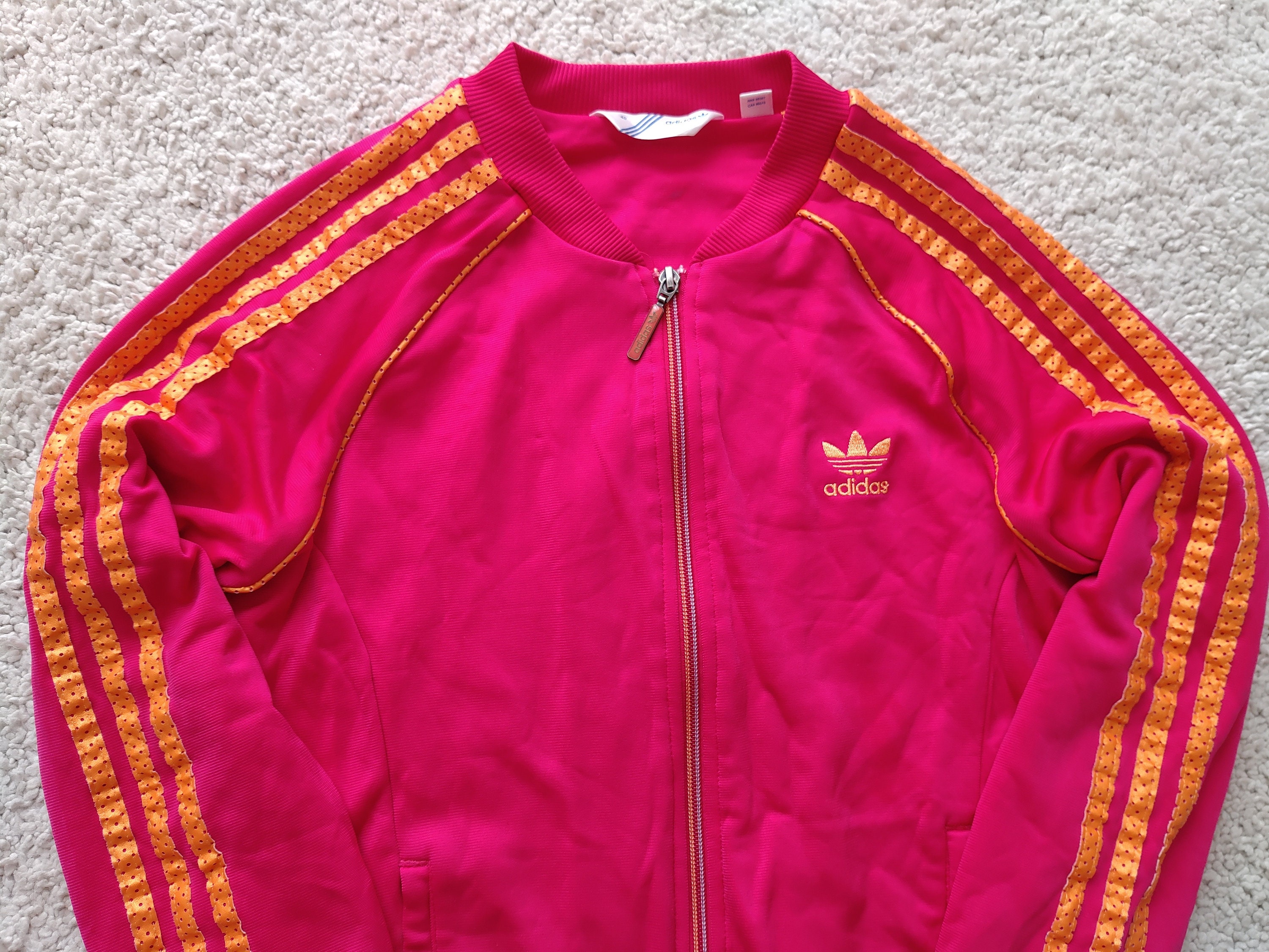 Adidas Originals Womens Track Top Jacket Pink Orange Yellow - Etsy