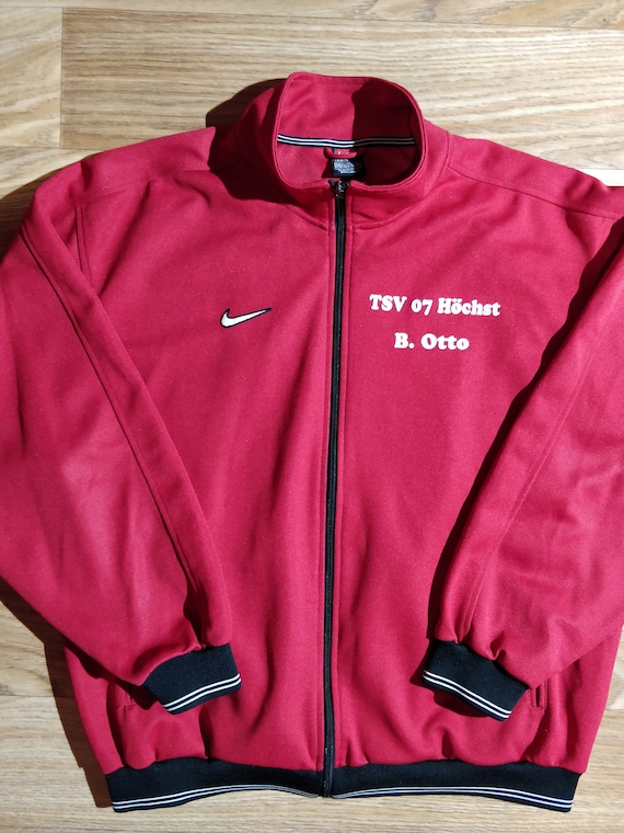 red nike tracksuit top