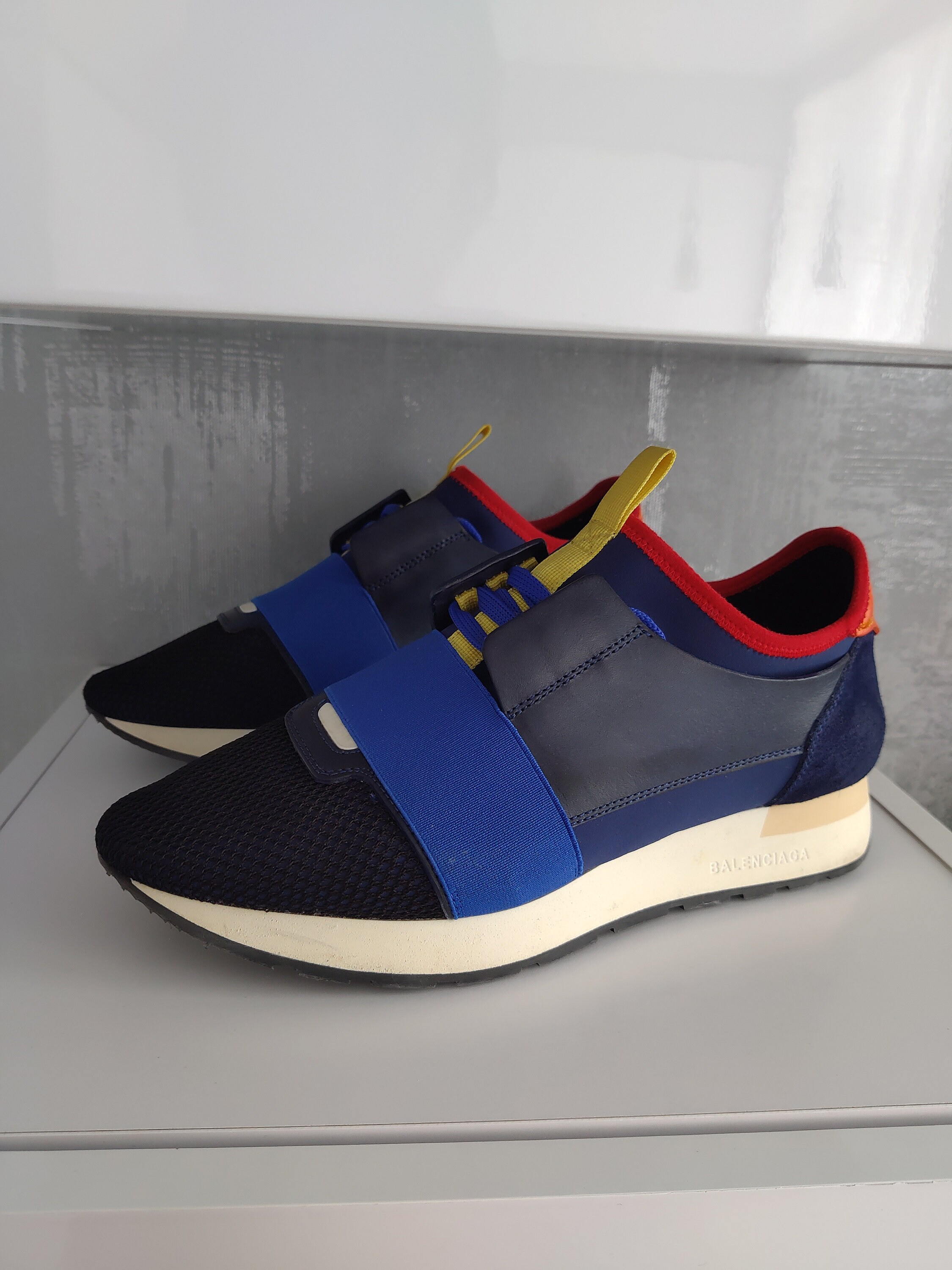 navy balenciaga race runners