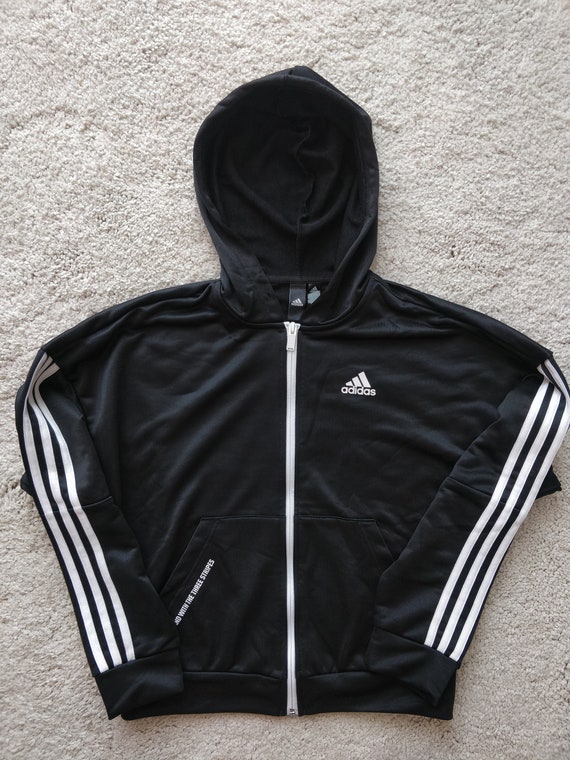 Adidas Womens Hoodie Baggy Track Top Jacket Hooded Sweatshirt - Etsy Canada