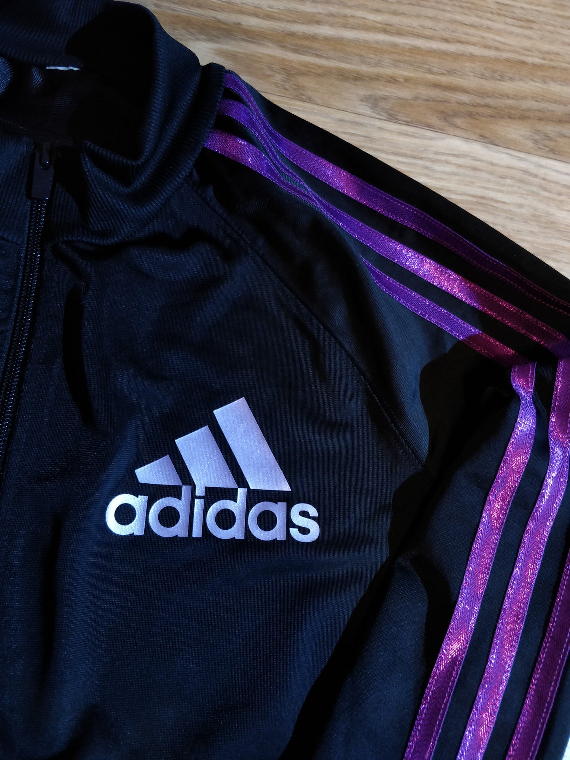 Adidas Femme Surv??tement Top Jacket Sweatshirt Noir Violet | Etsy