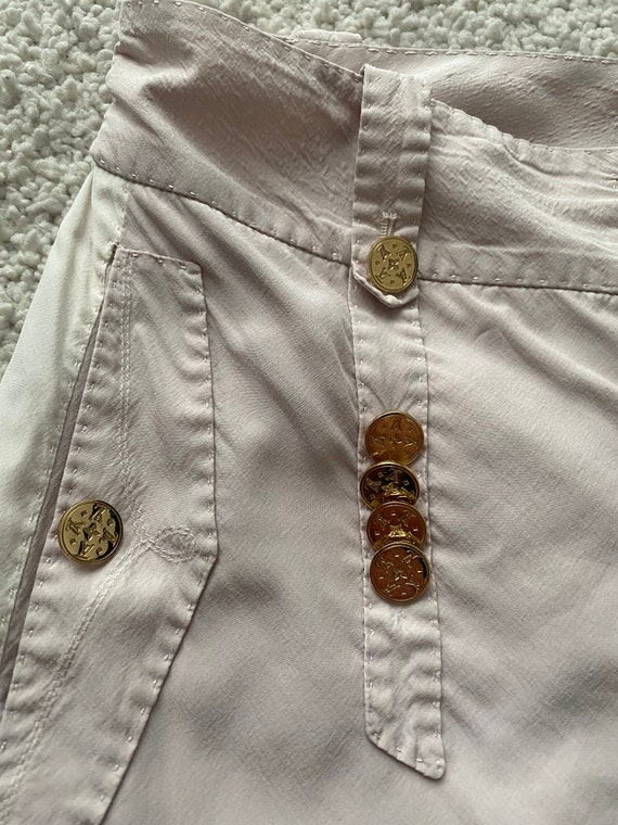 Louis Vuitton Soie Pantalon Carotte Beige Pêche Blanc Rayé -  Canada