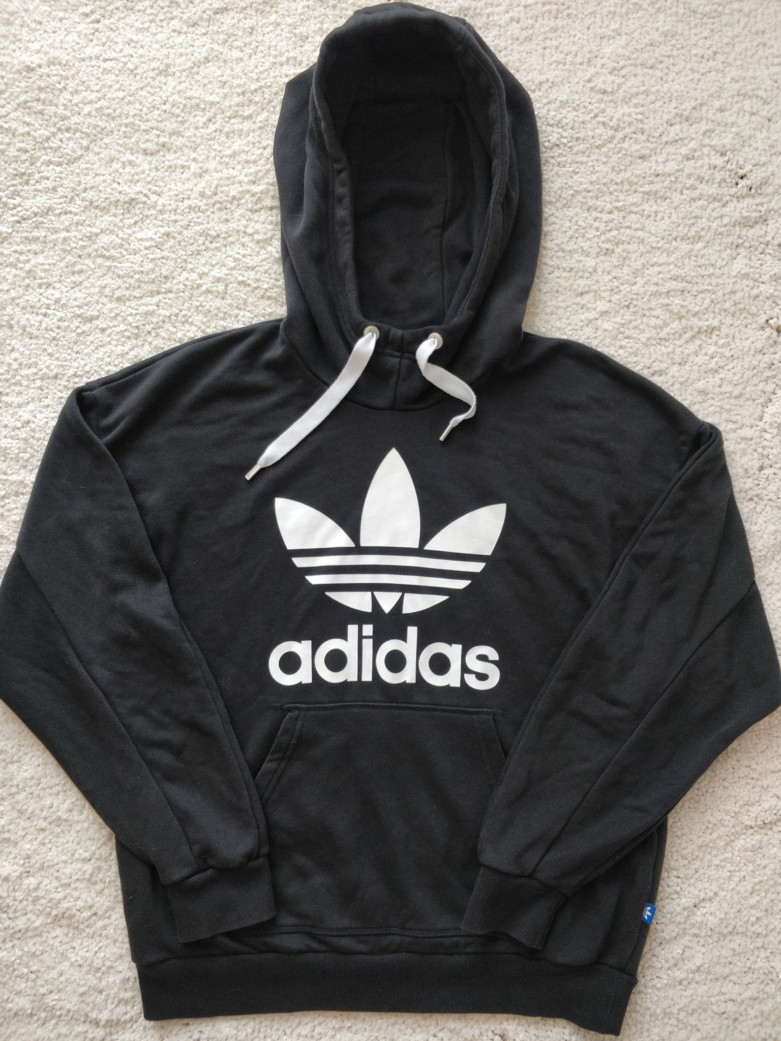 Adidas Originals Mens Hoodie Tracksuit Top Jacket Hooded Black Etsy