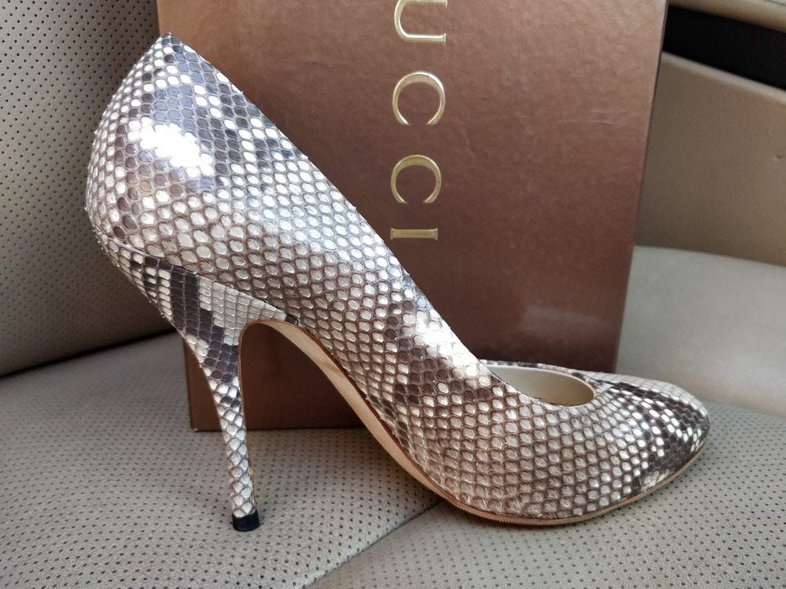 gucci python pumps