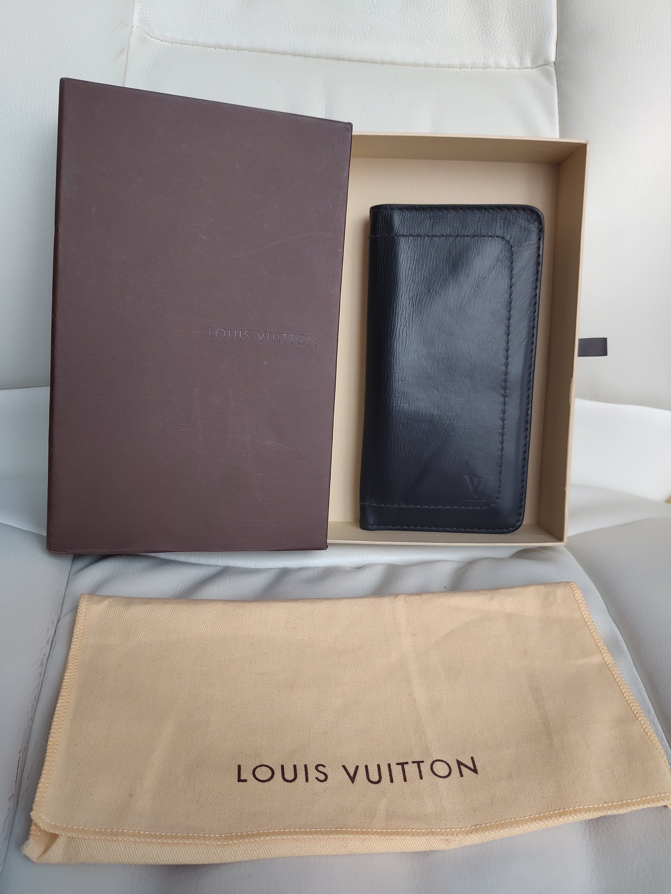 Auth Louis Vuitton Monogram Canvas Mini Lin Trifold Envelope Small Wallet  Used