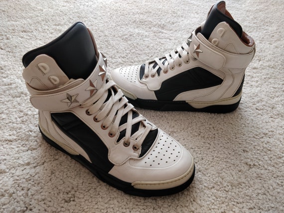 Givenchy Tyson Star Wit Leer Hoge Top Womens Sneakers Schoenen - Etsy België