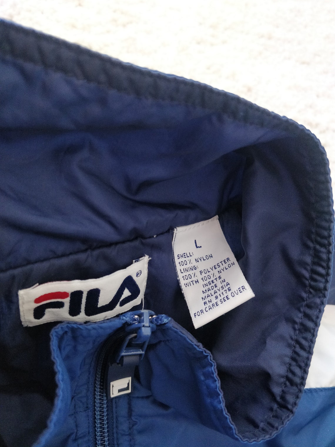 Fila 90's Vintage Nylon Mens Track Top Jacket Navy Blue | Etsy