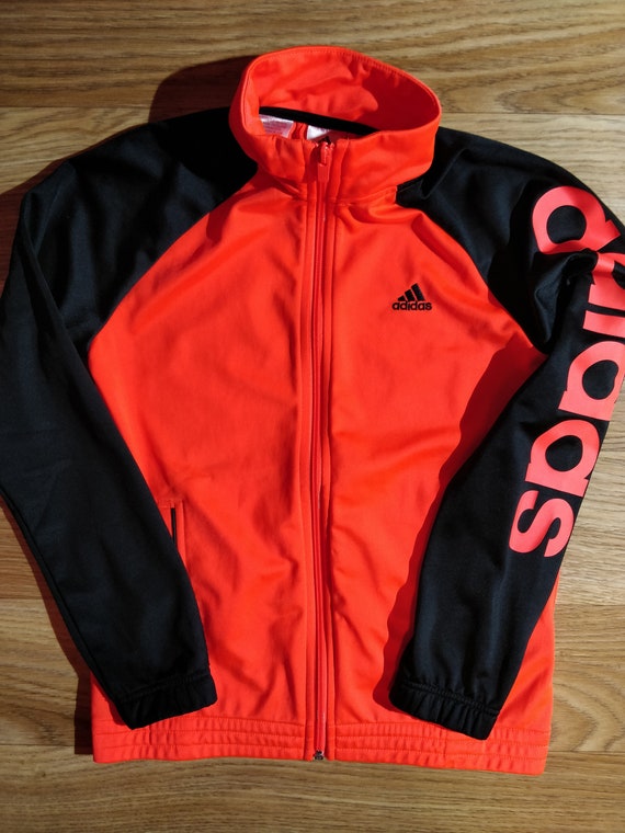 orange adidas tracksuit womens