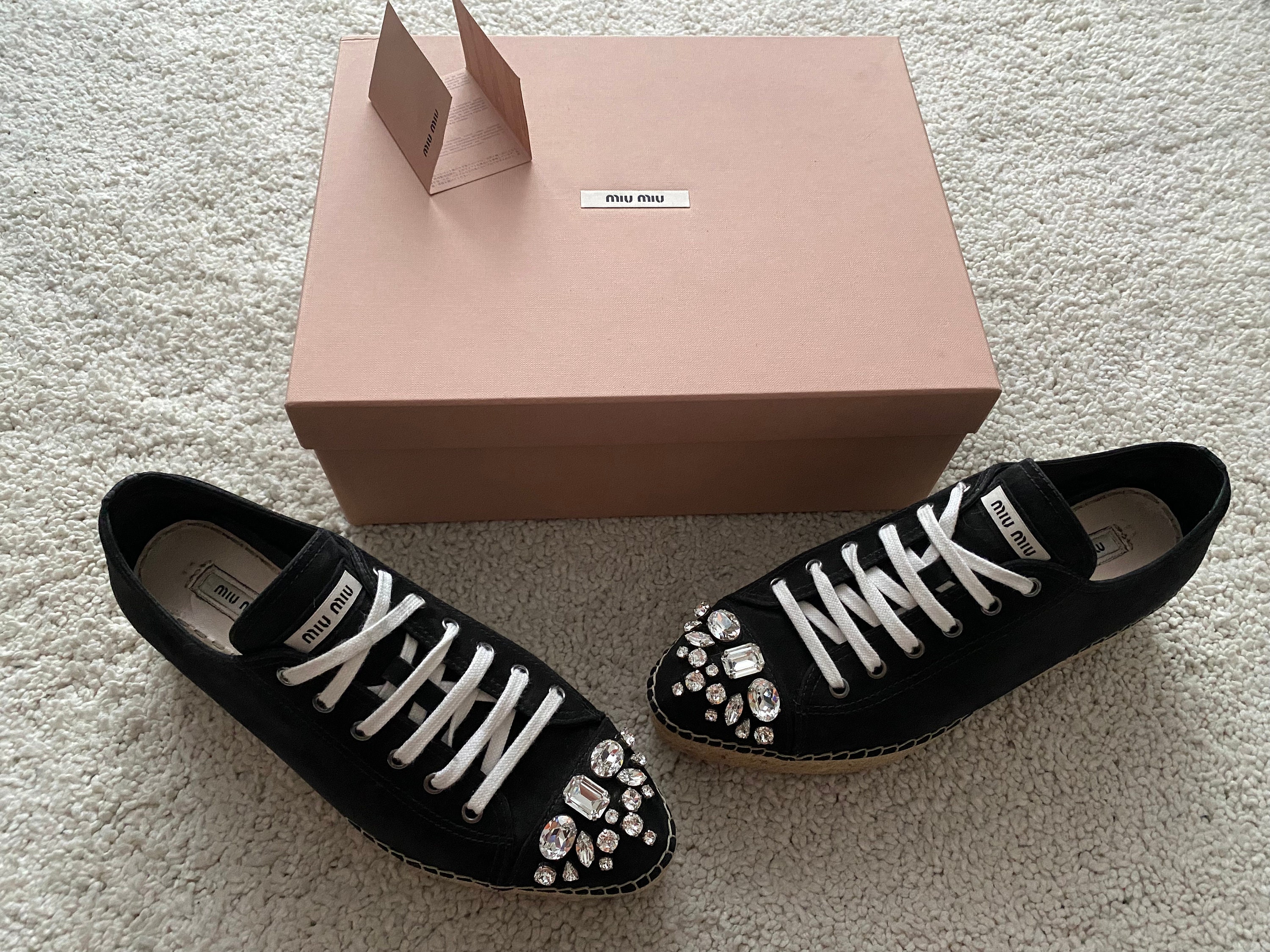miu miu crystal sneakers