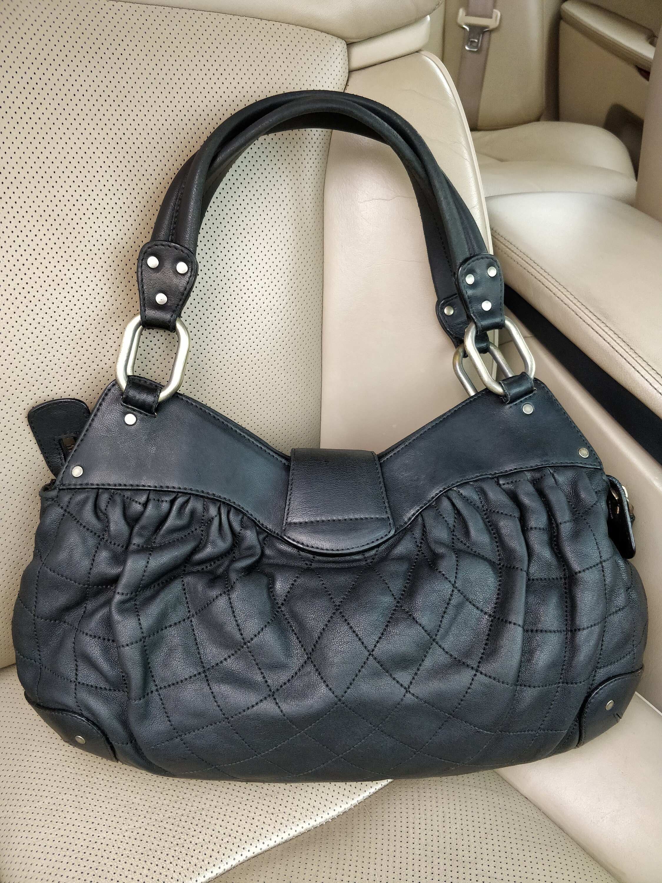 bally quilted bag