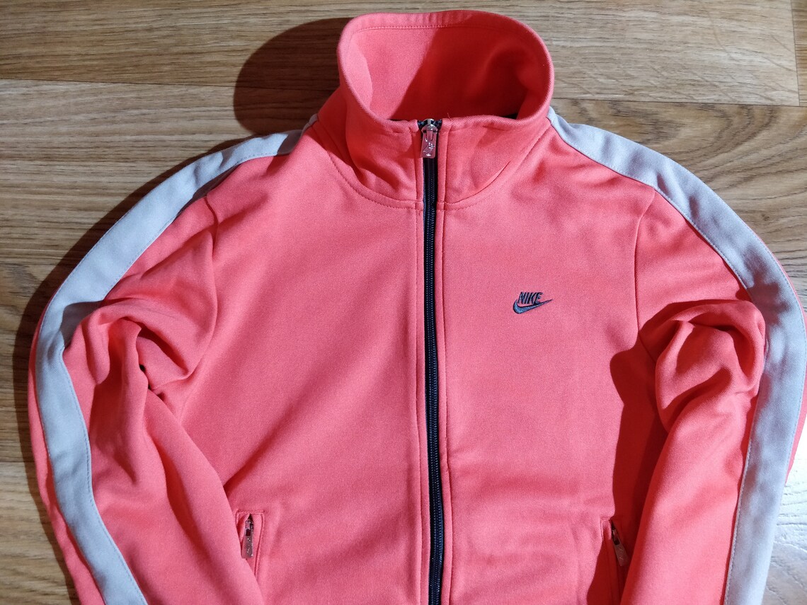 Nike Womens Tracksuit Top Jacket Sweatshirt Coral Scarlet Etsy
