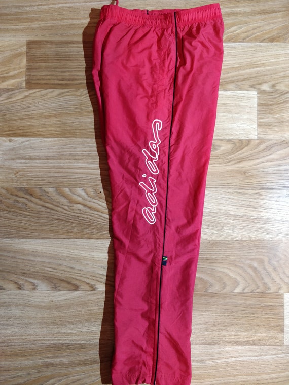 red and white adidas pants womens