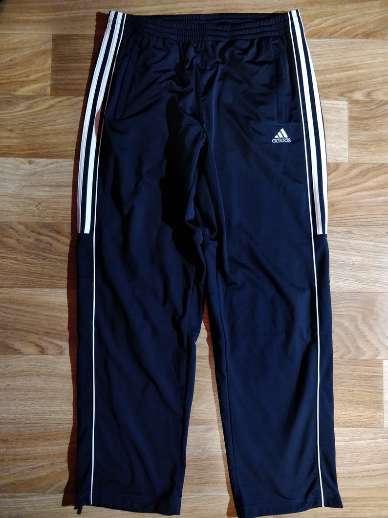 Adidas Mens Tracksuit Pants Trousers Training Navy Blue White | Etsy