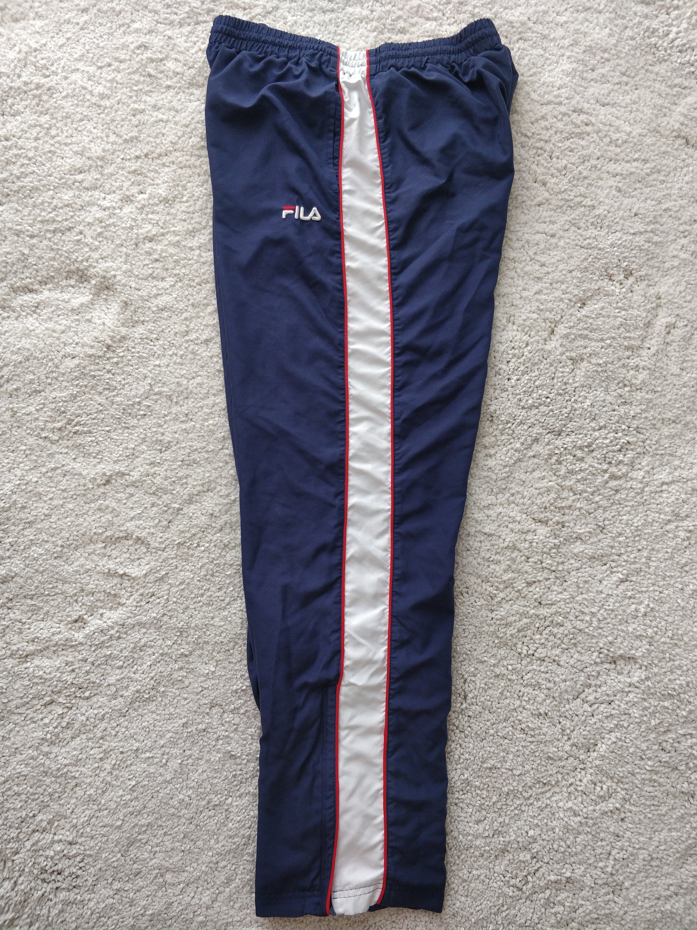 FILA 90's Vintage Mens Track Pants Trousers Navy Blue | Etsy