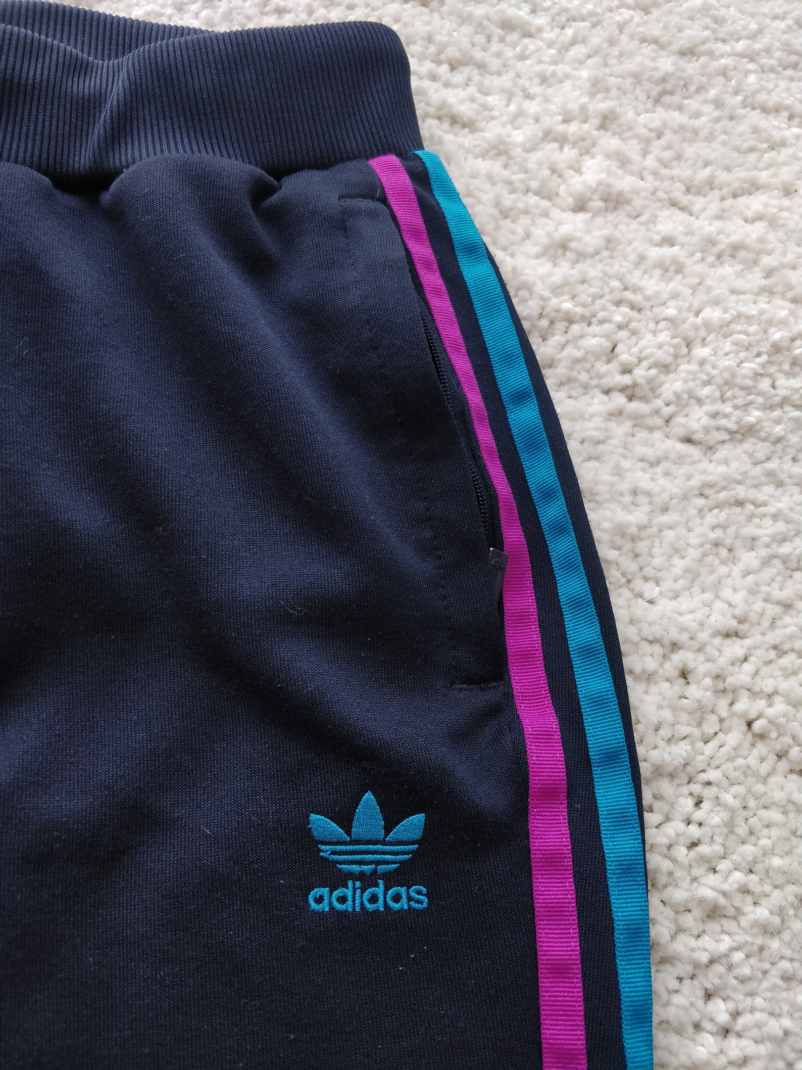 Adidas Originals Womens Track Pants Trousers Joggers Navy Blue Etsy