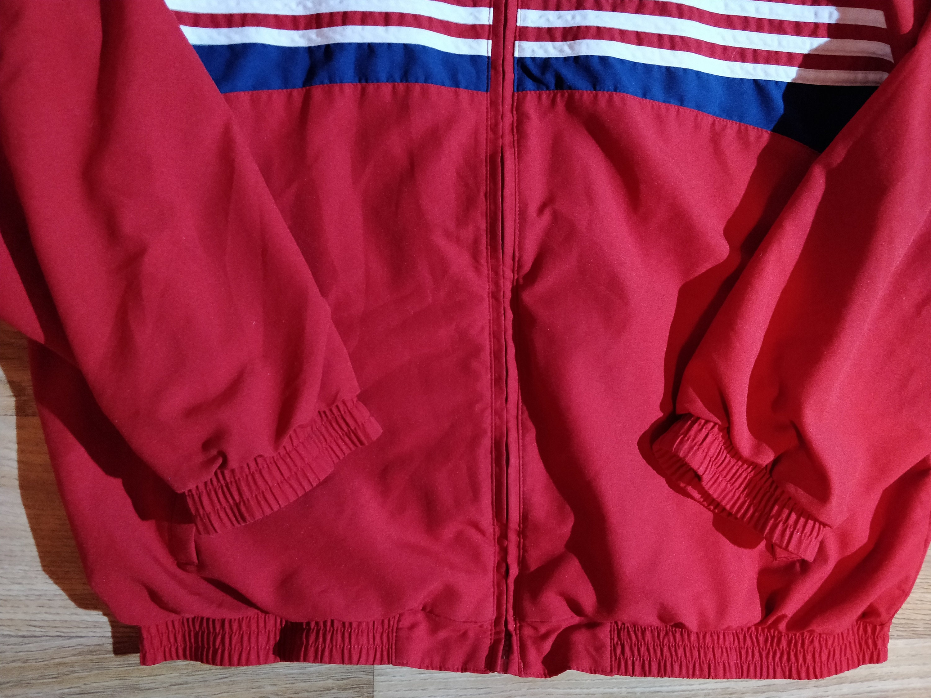Adidas Vintage Mens Tracksuit Top Jacket Red Sweatshirt White - Etsy