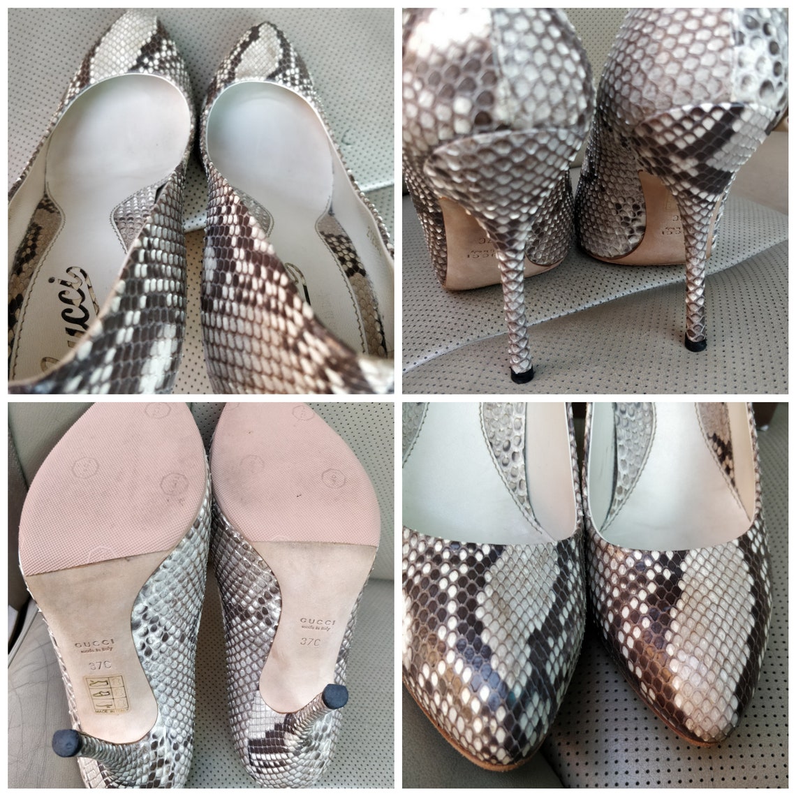gucci python pumps